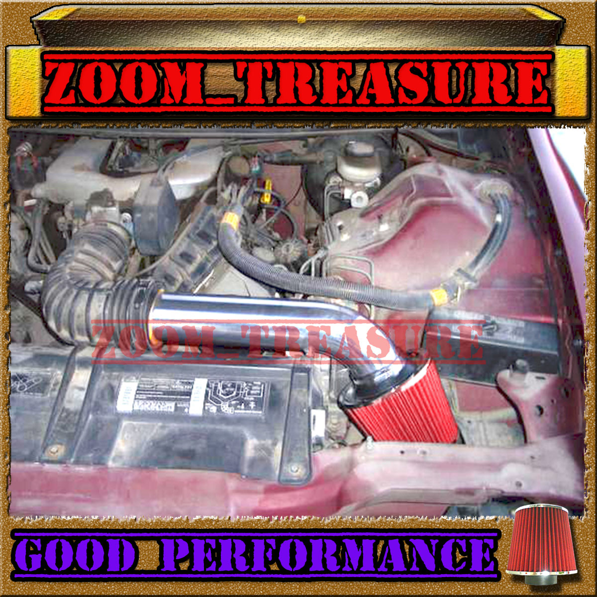 RED 1994 1995 1996 CHEVY CAMARO//PONTIAC FIREBIRD 3.4L V6 AIR INTAKE KIT