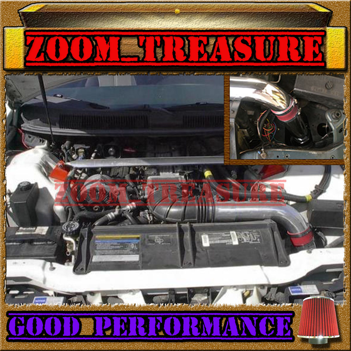 RED 1994 1995 1996 CHEVY CAMARO//PONTIAC FIREBIRD 3.4L V6 AIR INTAKE KIT