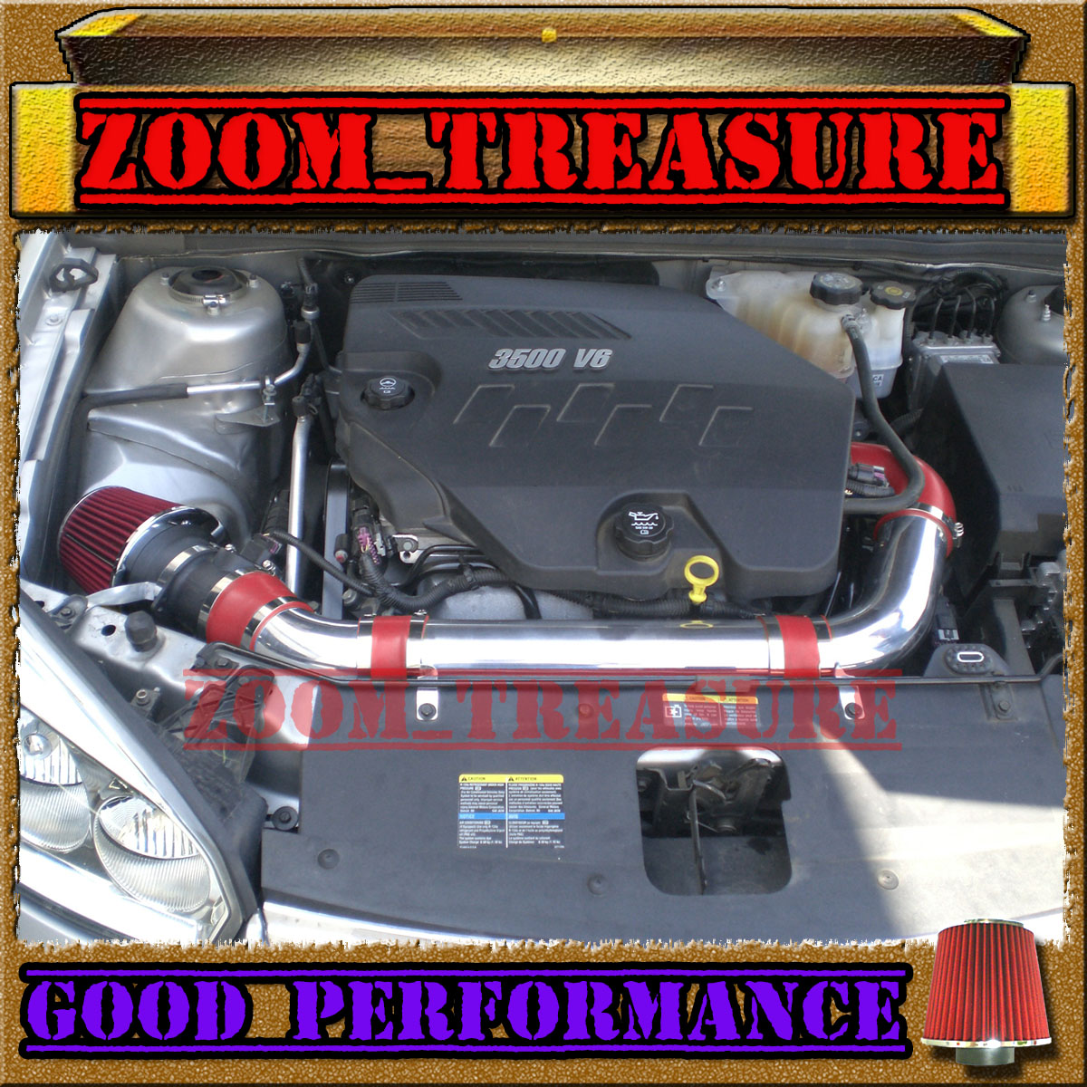 RED BLUE 07 08 09//2007 2008 2009 SATURN AURA 3.5 3.5L//3.6 3.6L V6 AIR INTAKE S