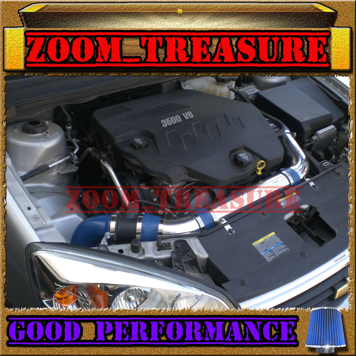 BLUE 2004-2010//04-10 CHEVY MALIBU//PONTIAC G6 3.5 3.5L V6 COLD AIR INTAKE
