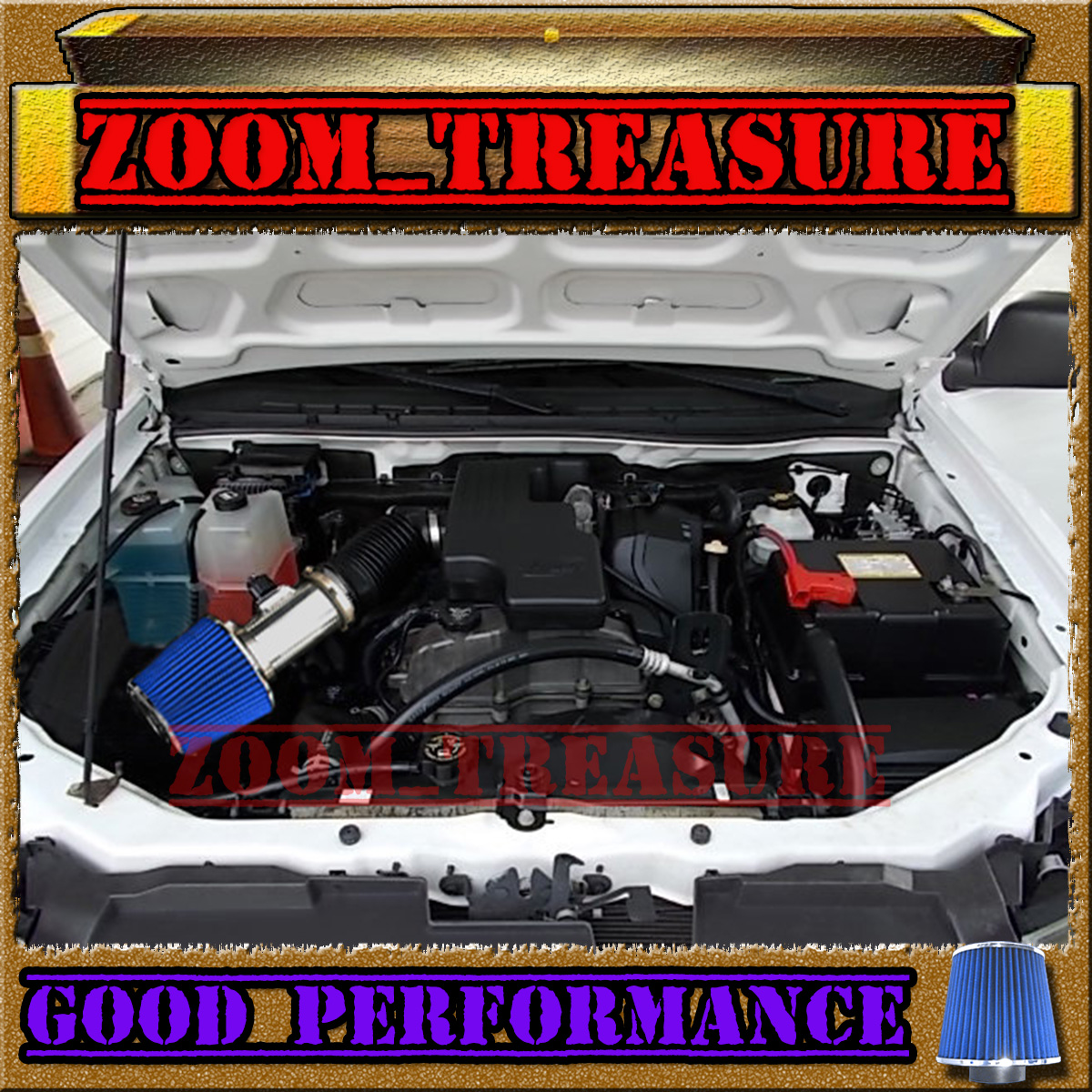 2007-2012 CHEVY COLORADO//GMC CANYON 3.7 3.7L COLD AIR INTAKE KIT Black Blue