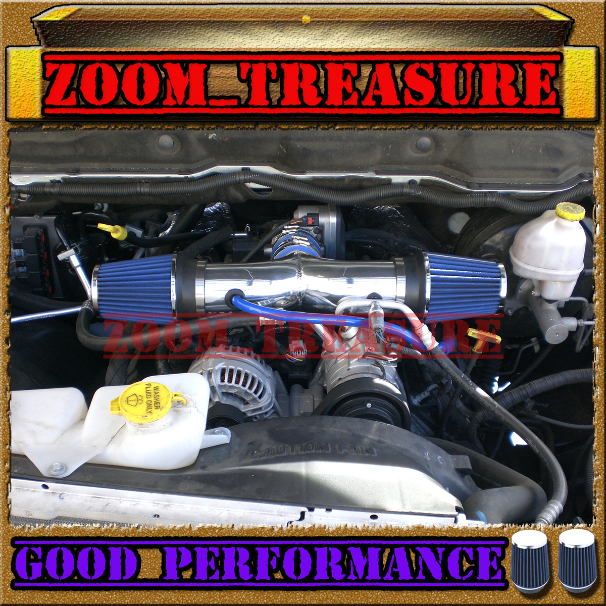 RED DUAL 2004-2012//04-12 JEEP LIBERTY 3.7L V6 TWIN AIR INTAKE KIT
