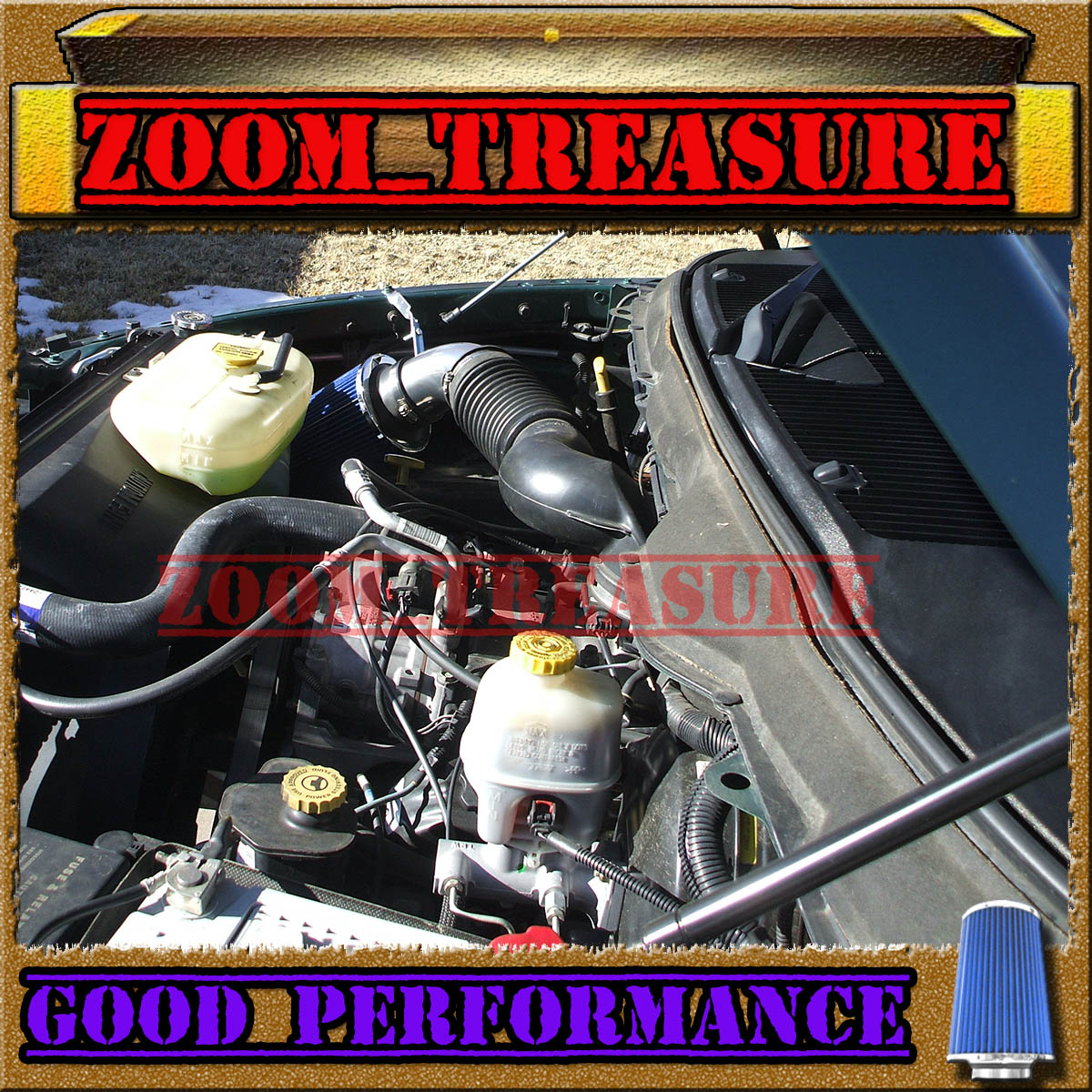 2002 2003//02 03 JEEP LIBERTY LIMITED RENEGADE SPORT 3.7L V6 AIR INTAKE KIT Red