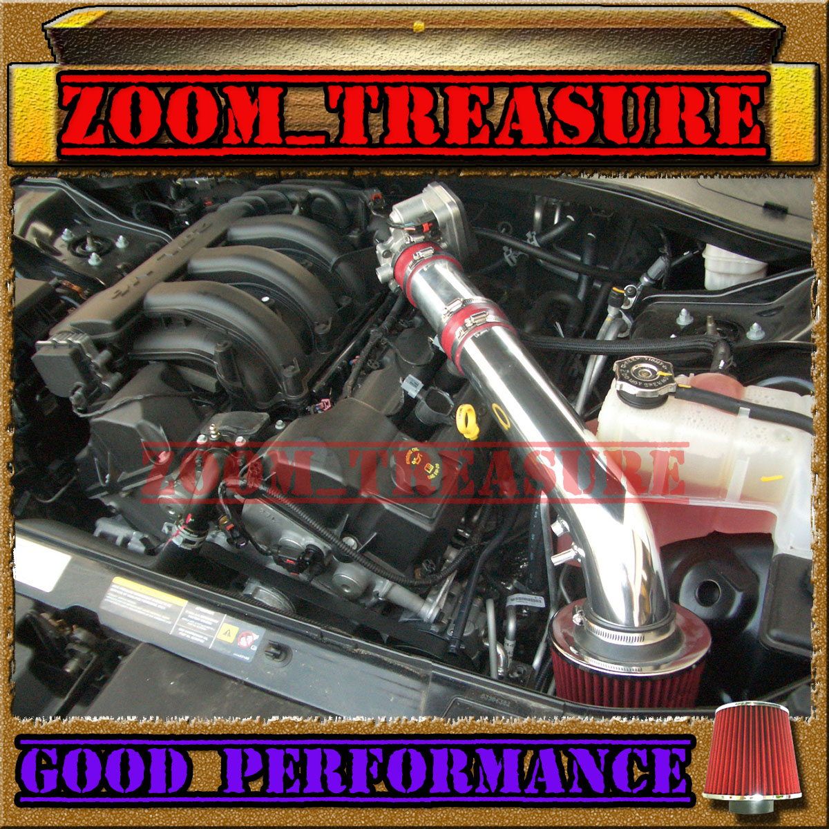 RED CHF 2005-2010 DODGE CHARGER//CHALLENGER//MAGNUM//300 2.7L 3.5L V6 AIR INTAKE S