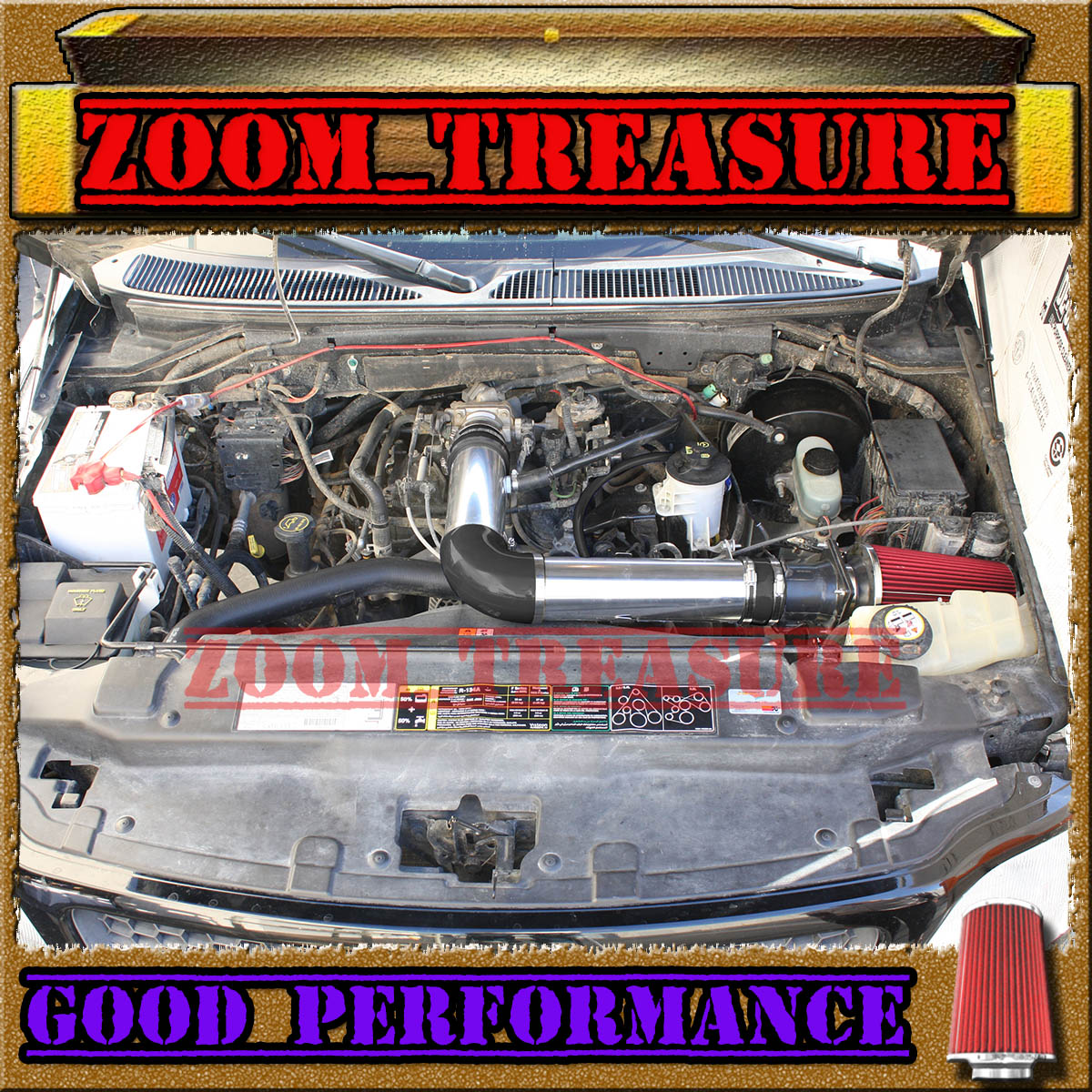 K/&N+BLUE RED 97-04 FORD F 150//250 F150//F250//EXPEDITION 4.6L 5.4L AIR INTAKE KIT