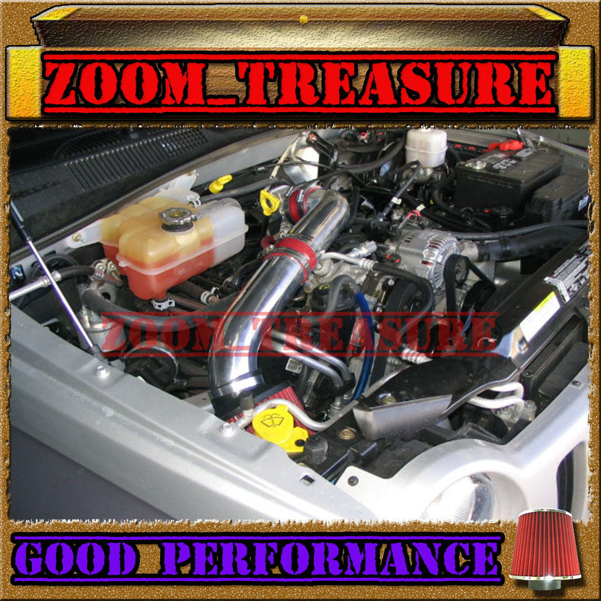 RED DUAL 2004-2012//04-12 JEEP LIBERTY 3.7L V6 TWIN AIR INTAKE KIT
