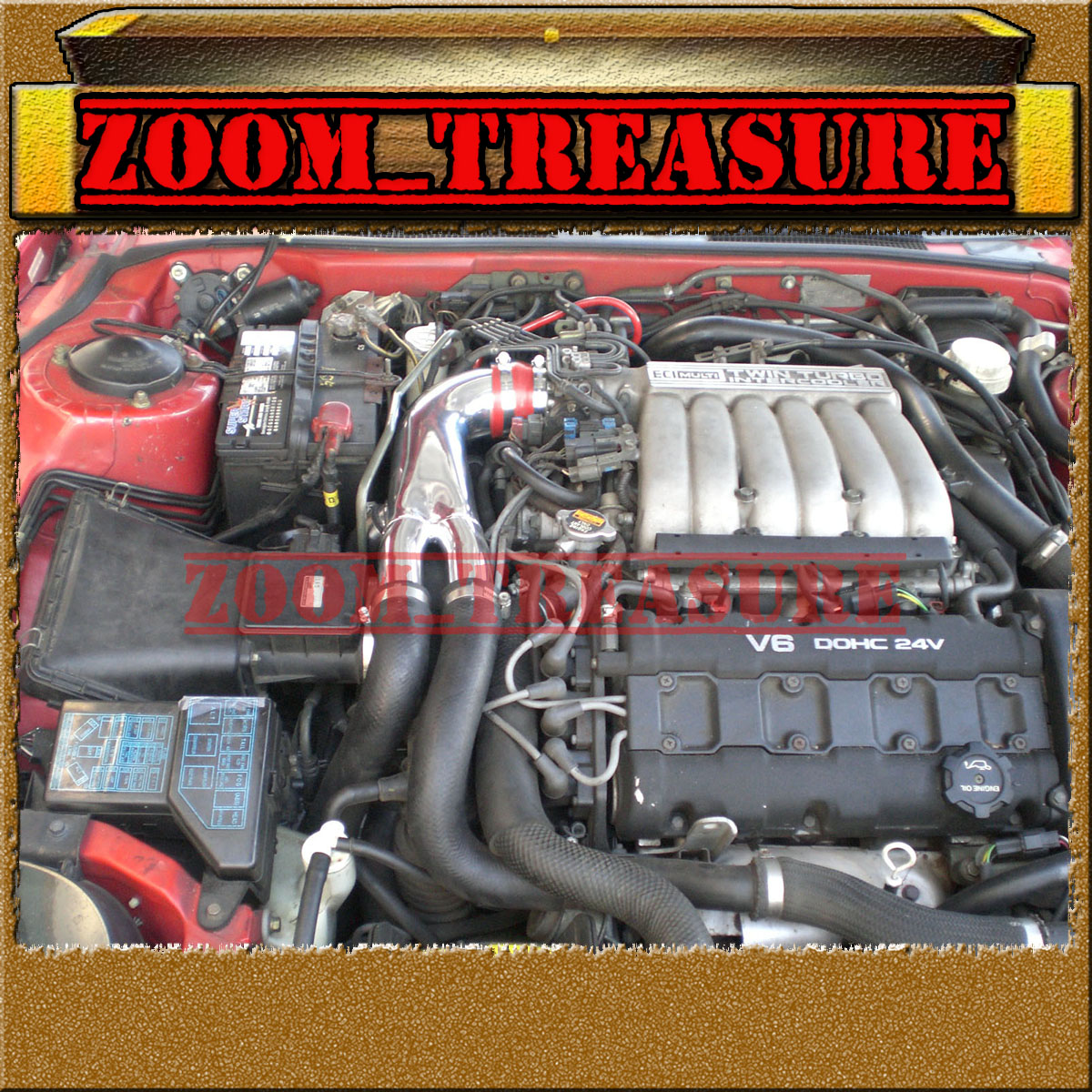 91-99 MitsubishI 3000GT//Dodge Stealth 3.0L Turbo Y Air Intake+K/&N