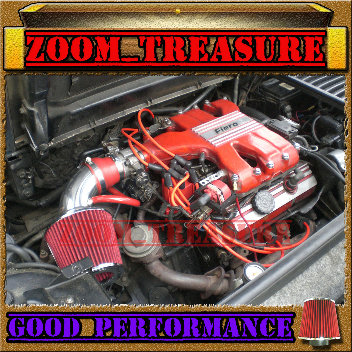 RED 1984-1988/84-88 PONTIAC FIERO SE/GT 2.8L V6 AIR INTAKE ... 1987 pontiac fiero fuse box 